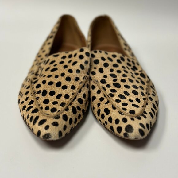 Madewell Women's The Frances Skimmer in Dotted Leopard Calf Hair Size 8.5 - Picture 4 of 9
